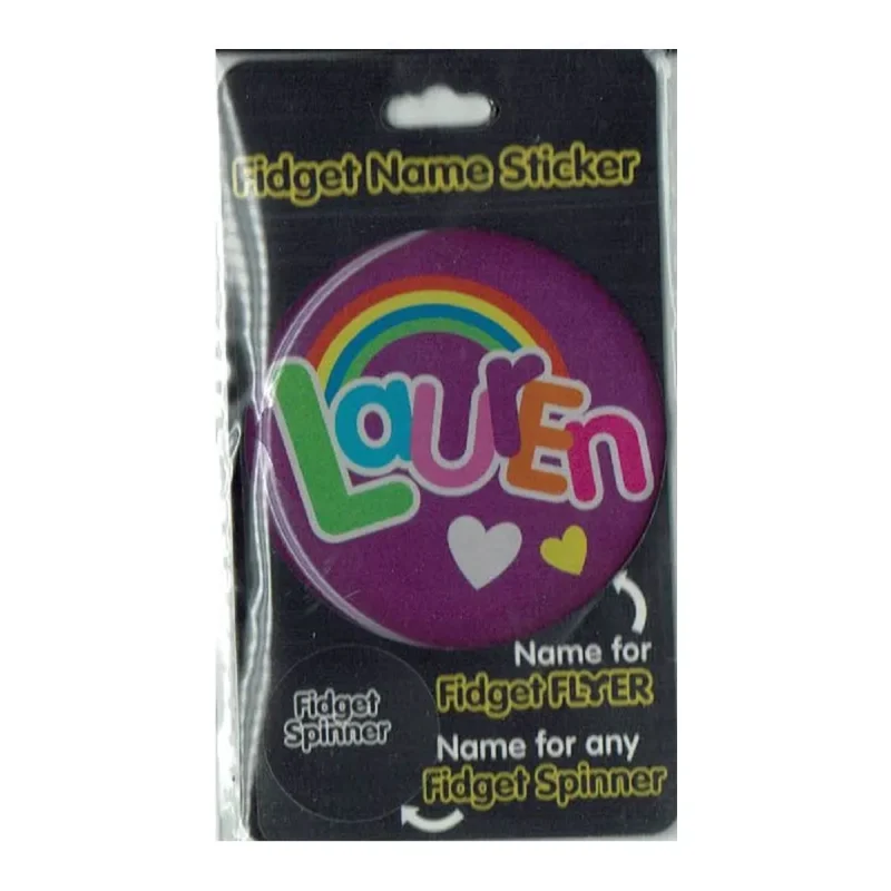 lauren name fidget flyer stickers