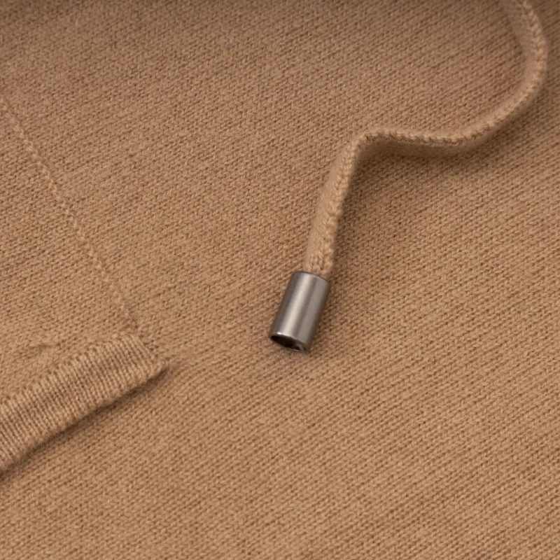 layla 30 cashmere relaxed hoodie hazelnut