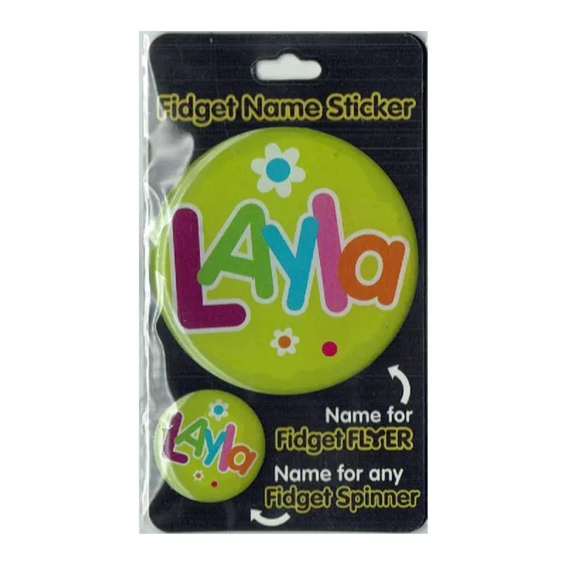 layla custom fidget flyer name stickers