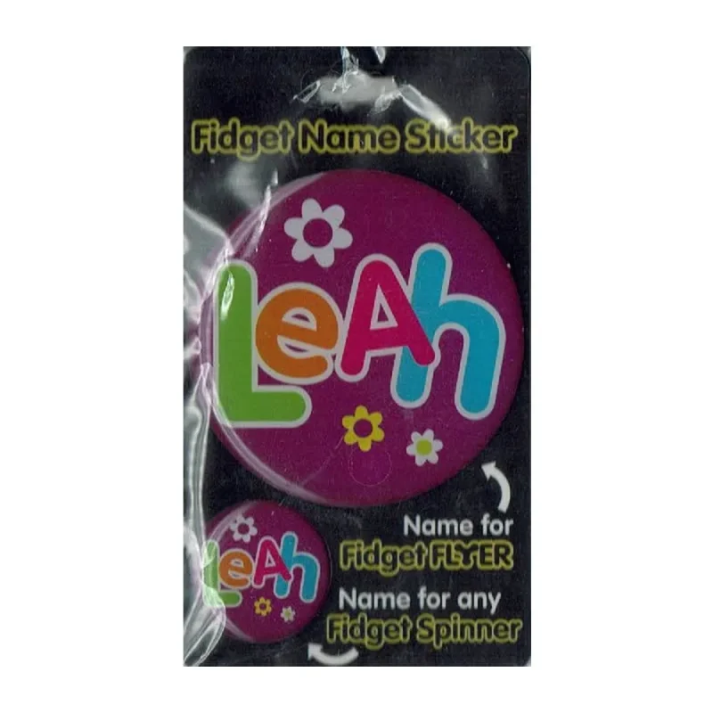 leah fidget flyer name stickers