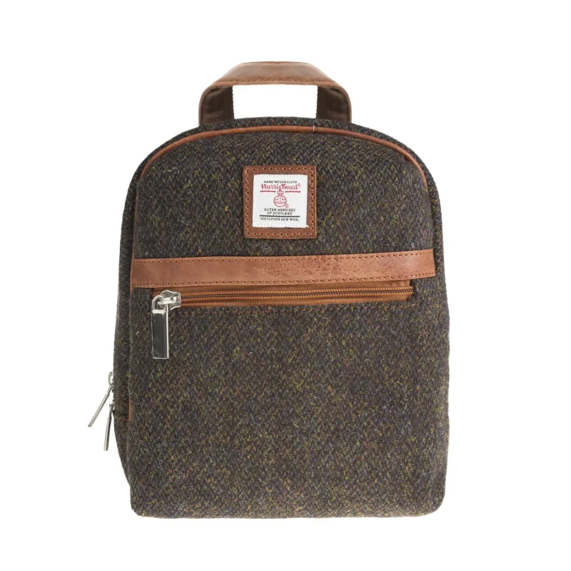 leather barleycorn brown backpack