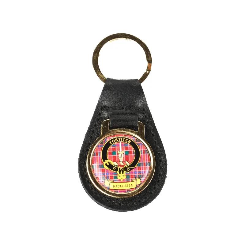 leather macalister key fob by kc clan