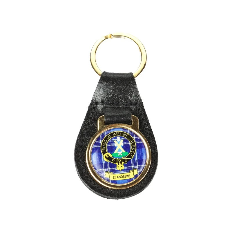 leather st andrews key fob by kc clan