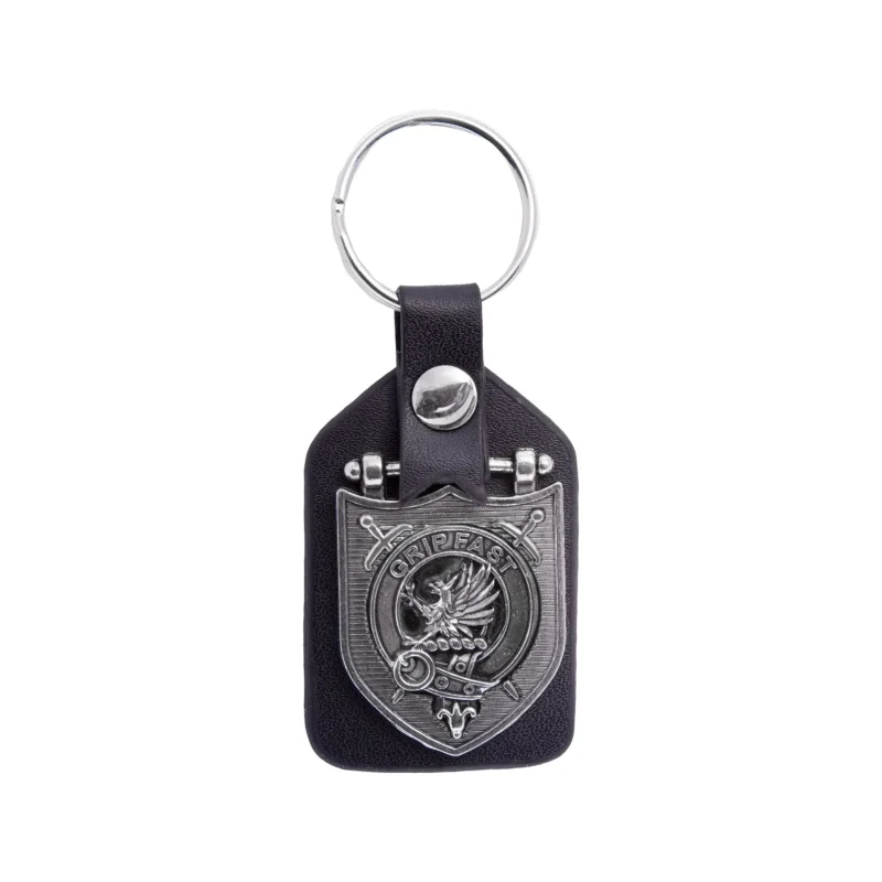 leslie clan crest keyring