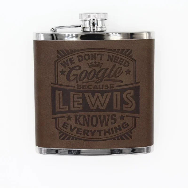 lewis leather hip flask top bloke