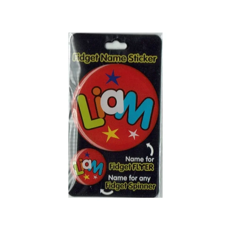 liam name stickers fidget flyer