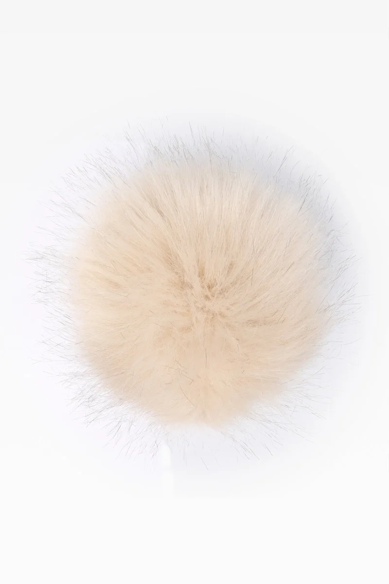 light taupe 100 faux fur pom pom