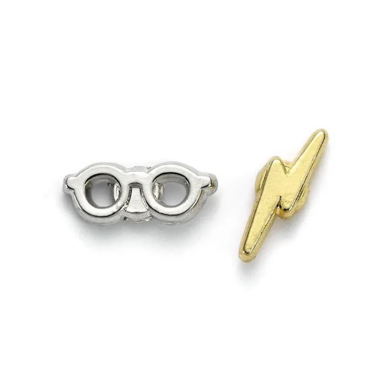 lightning bolt glasses stud earrings