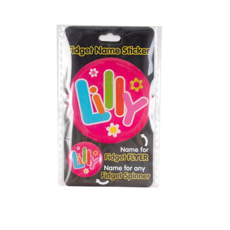 lilly fidget flyer name stickers