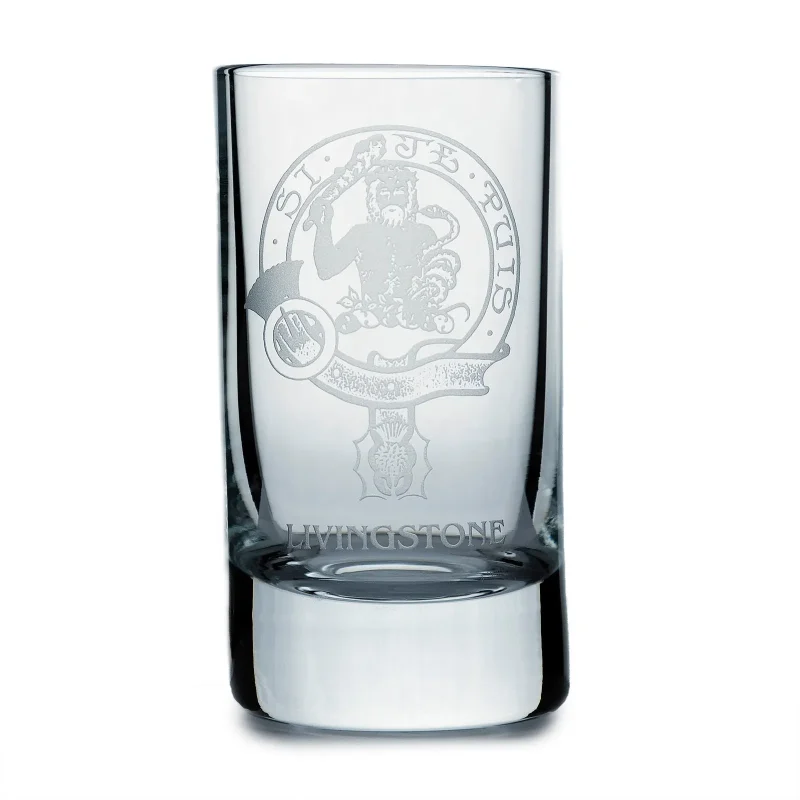 livingstone collins crystal clan shot glass