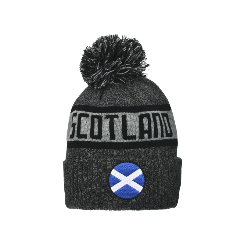 liz scotland saltire pom knit beanie