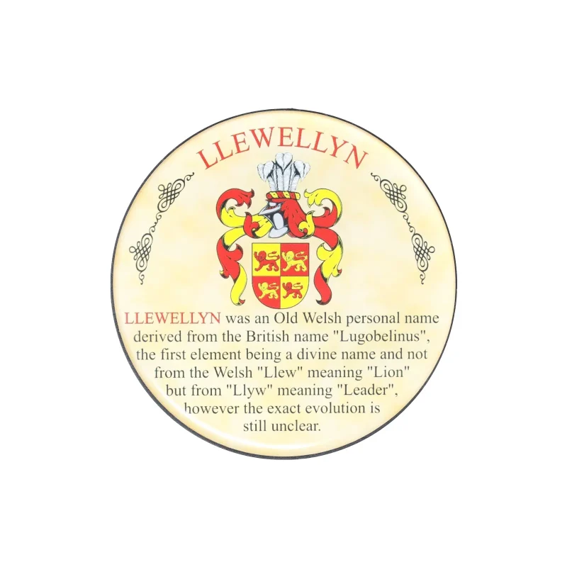 llewellyn heraldic coaster set