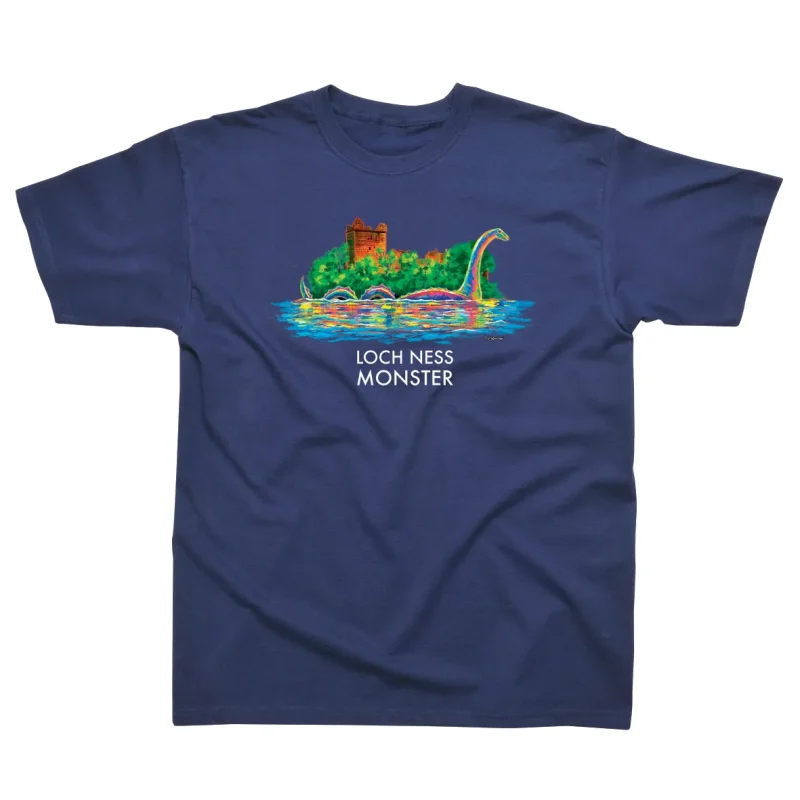 loch ness castle adult graphic tee