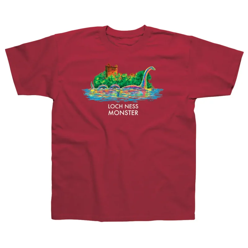 loch ness castle graphic tee for adults