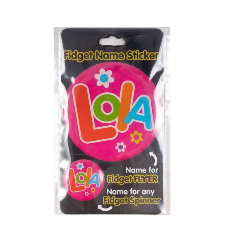 lola fidget flyer name stickers