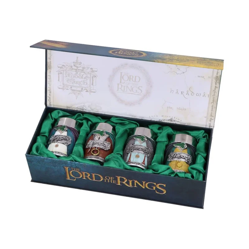 lotr hobbit shot glass set 4 piece