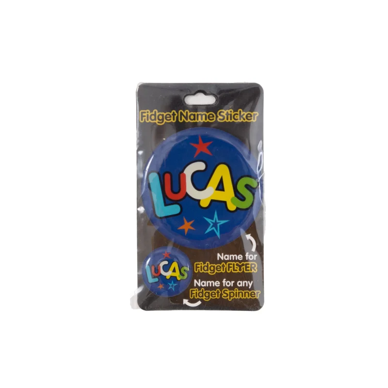 lucas fidget flyer name stickers