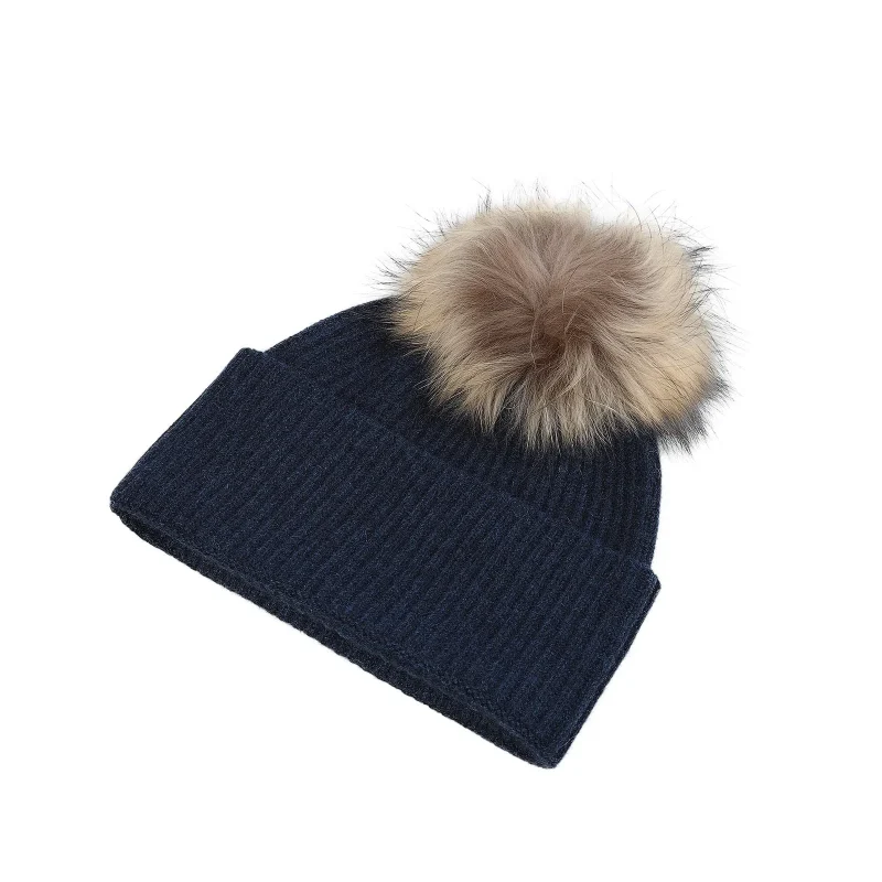 luxurious astral ribbed turn up women s beanie