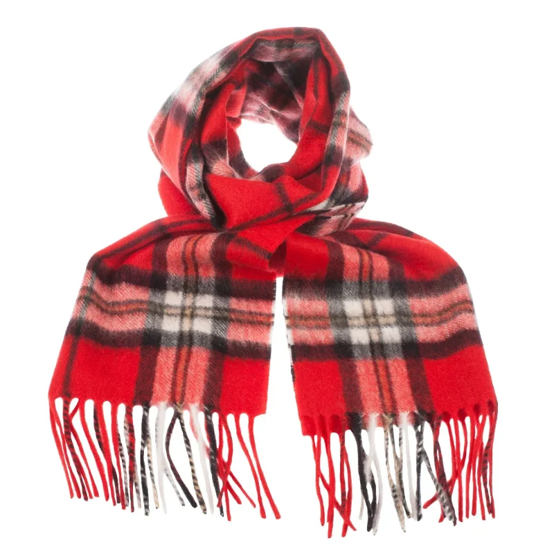 luxurious edinburgh cashmere scarf in thomson red