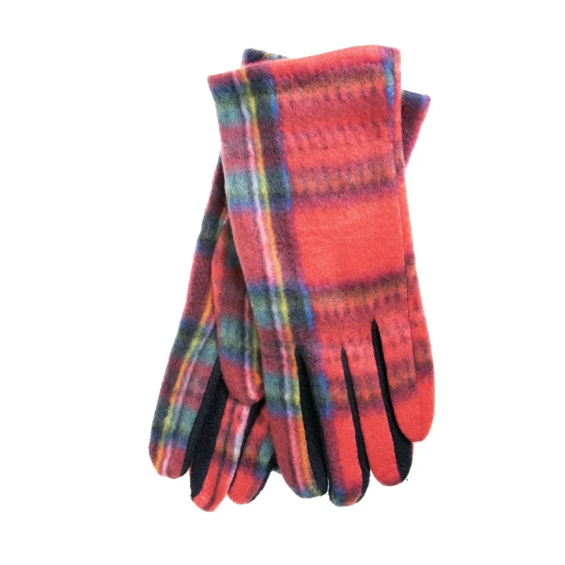 luxurious ladies stewart royal tartan fleece gloves