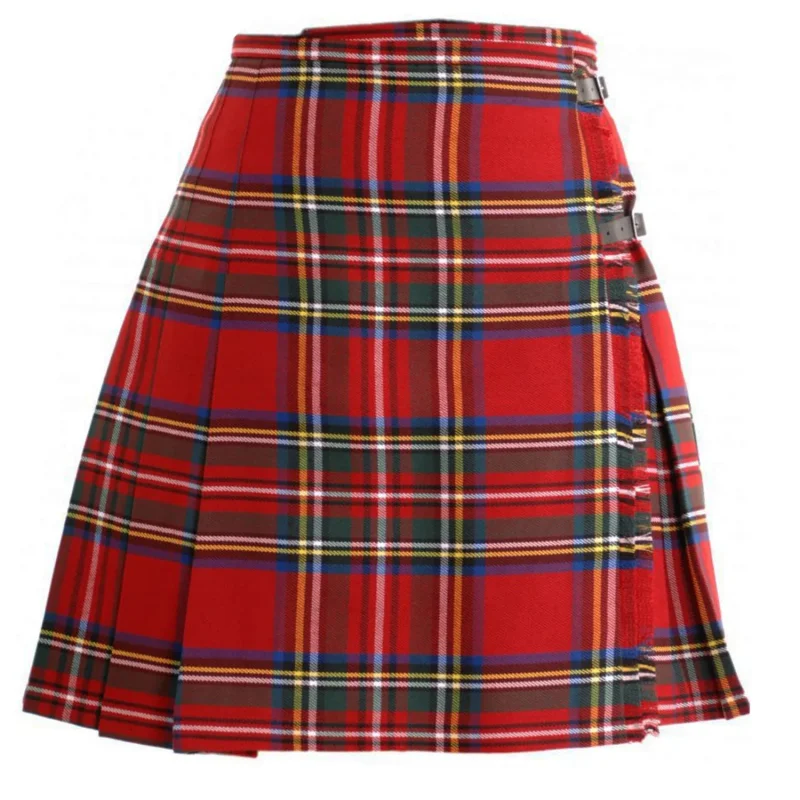 luxurious stewart royal tartan kilt skirt for women