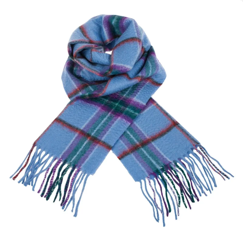 luxurious tartan cashmere scarf for global peace