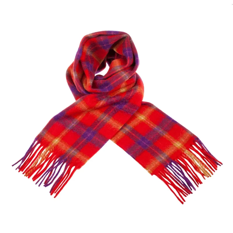 luxurious tartan lambswool scarf