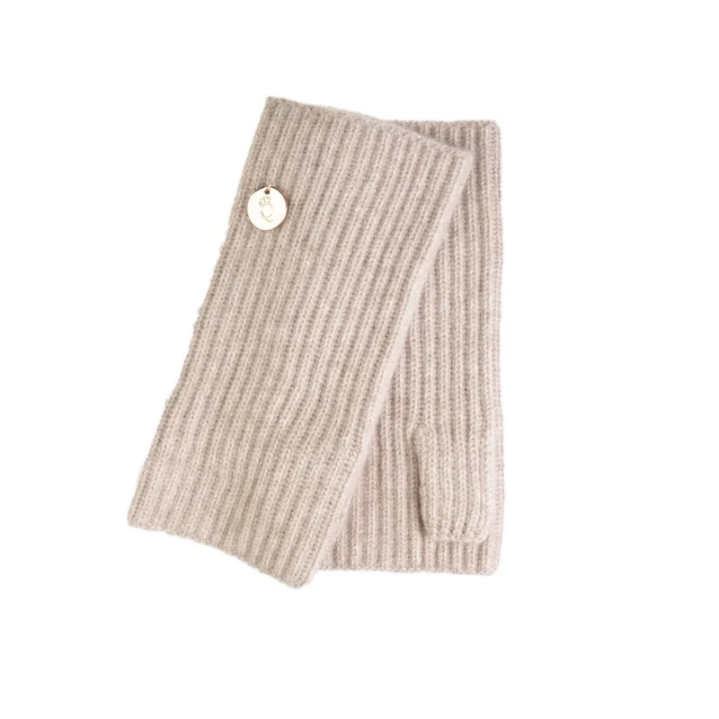 luxury 100 cashmere wristlets beige lightweight