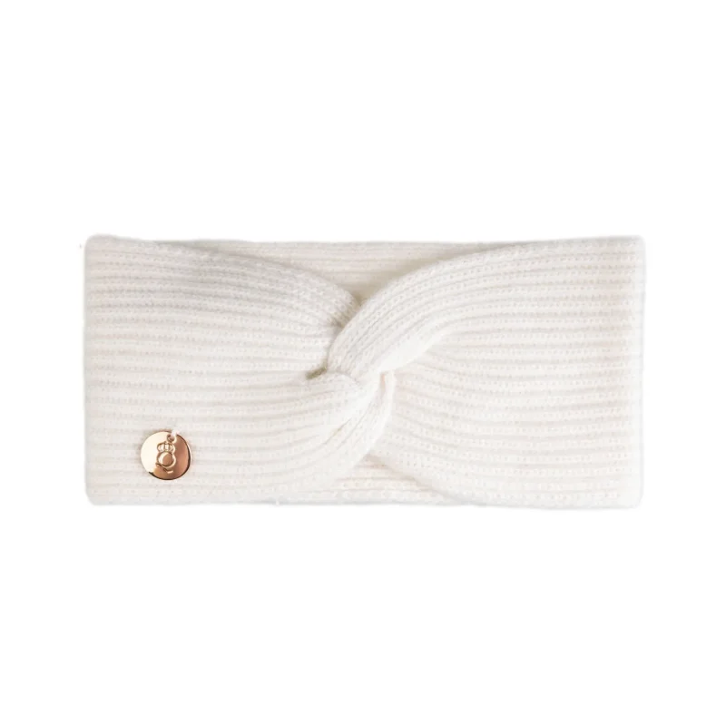 luxury cashmere women s ribbed headband cloud dancer