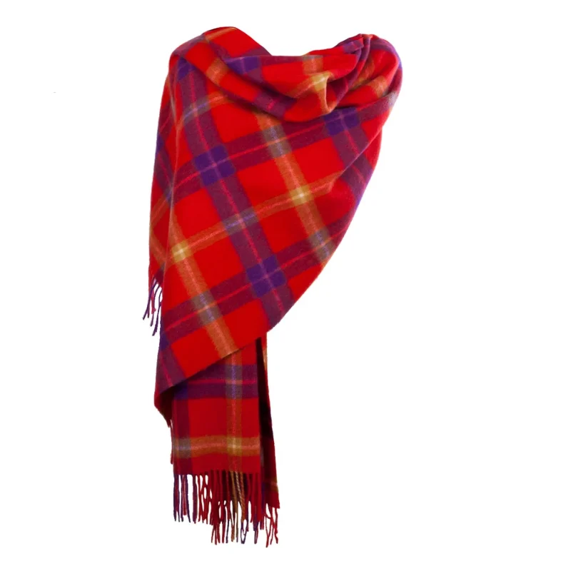 luxury tartan lambswool scarf