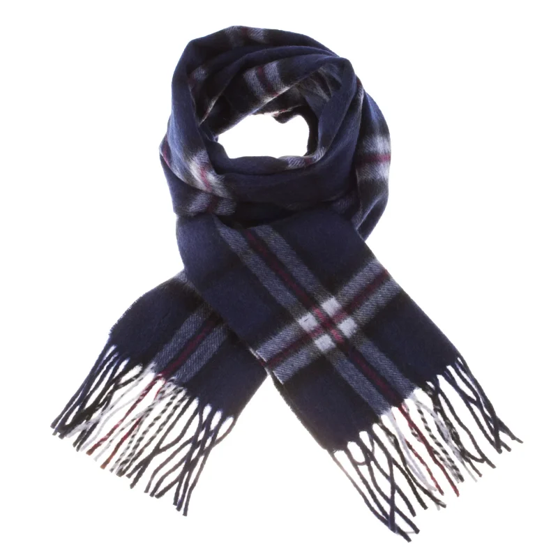 lyle scott 100 cashmere scarf thomson navy