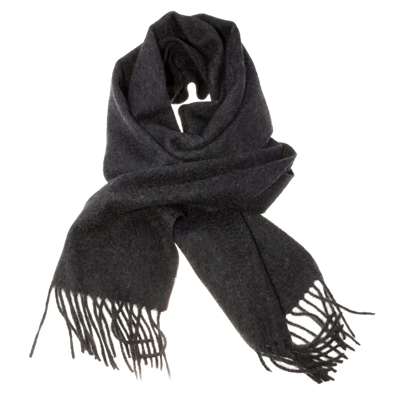 lyle scott cashmere scarf charcoal grey