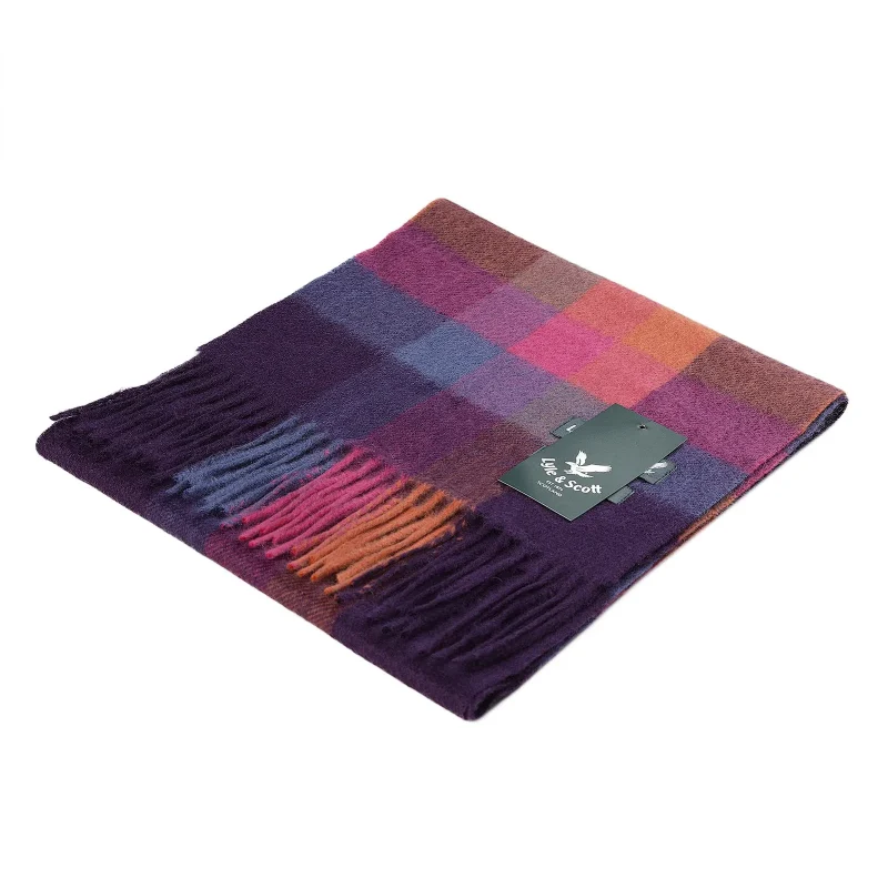 lyle scott cashmere scarf galaxy check