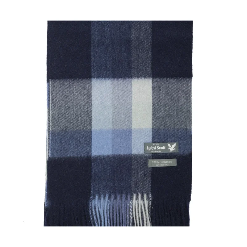 lyle scott cashmere scarf galaxy check design