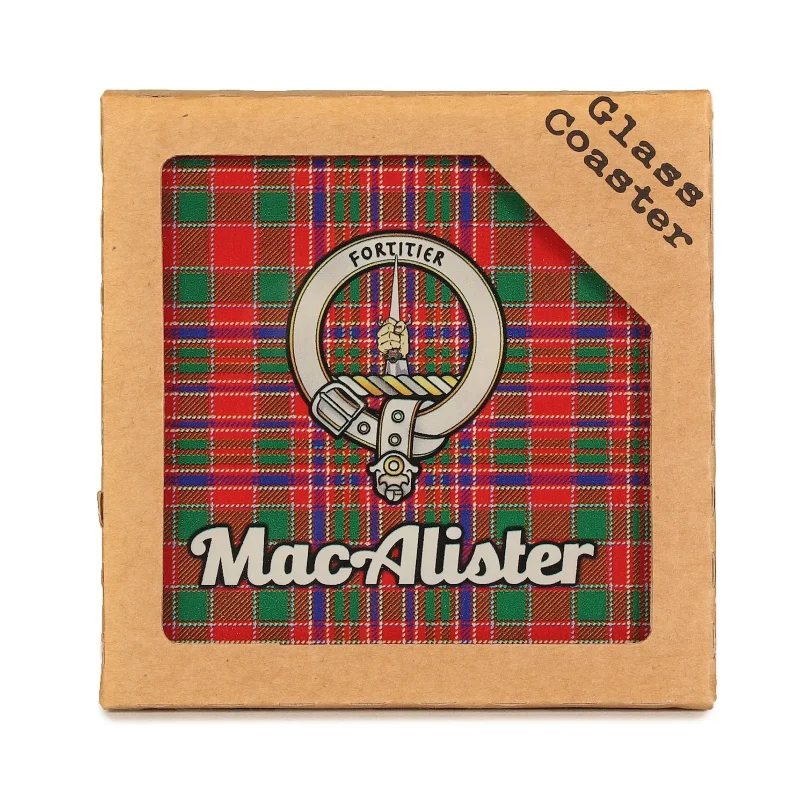 macalister clan glass coaster set