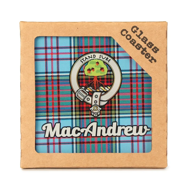 macandrew clan glass coaster