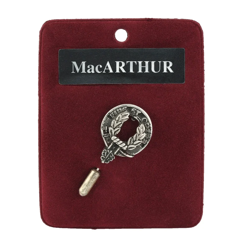 macarthur pewter lapel pin classic art