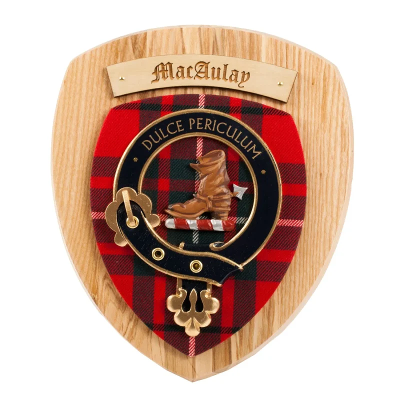 macaulay clan crest wall plaque