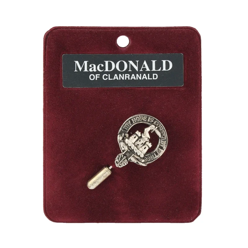 macdonald of clanranald pewter lapel pin