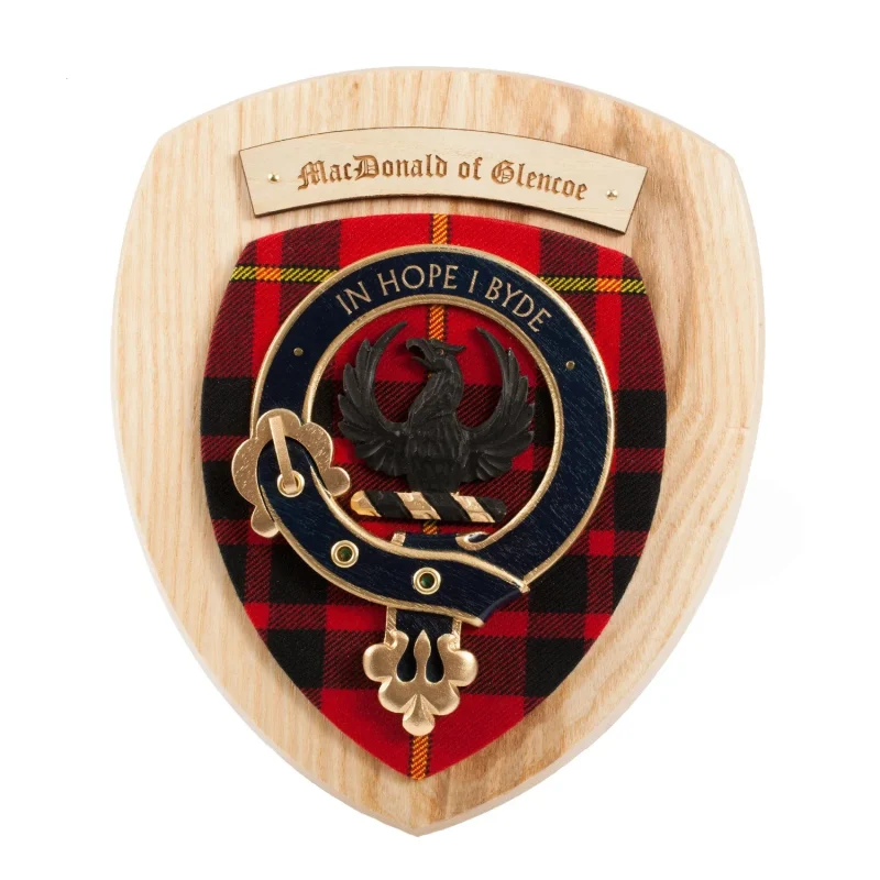 macdonald of glencoe clan wall plaque