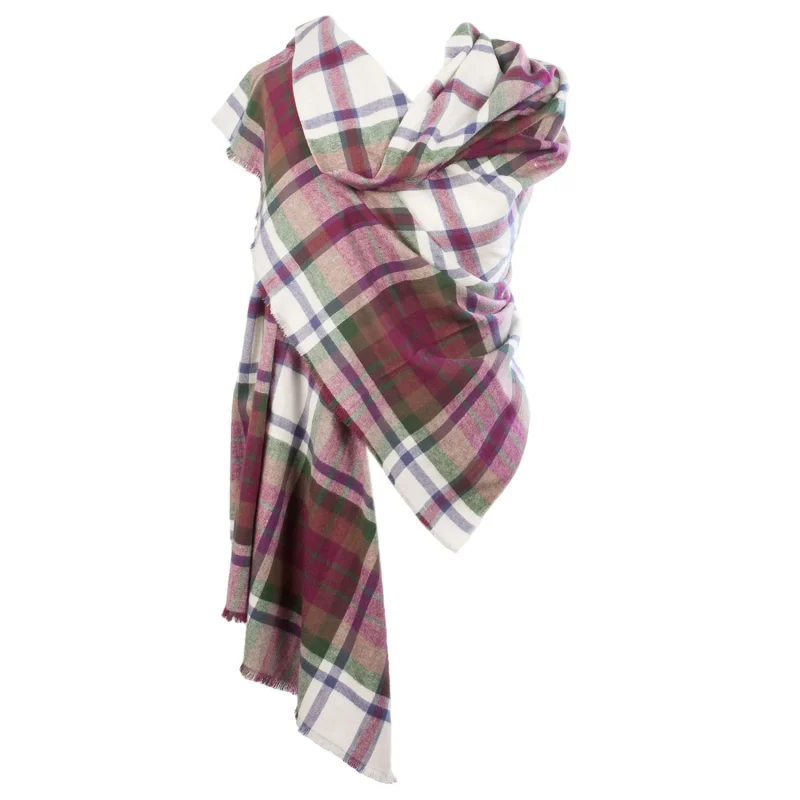 macduff tartan brushed cotton scarf for dressing