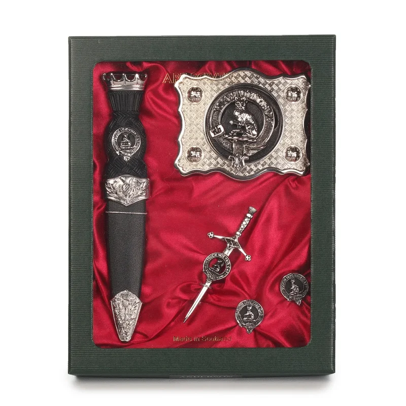 macgillivray clan pewter art set