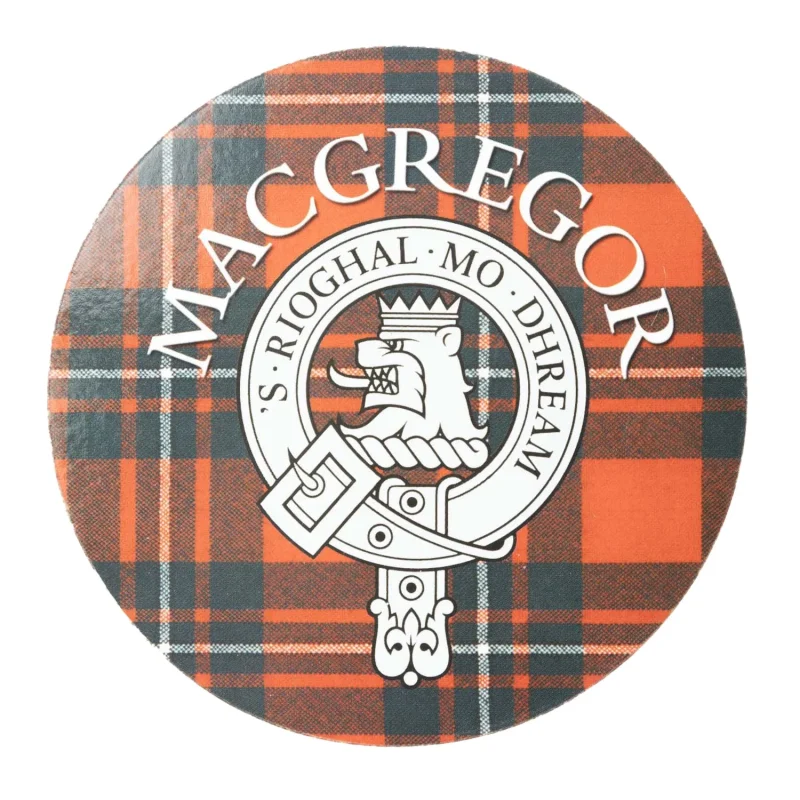 macgregor clan name round cork coaster