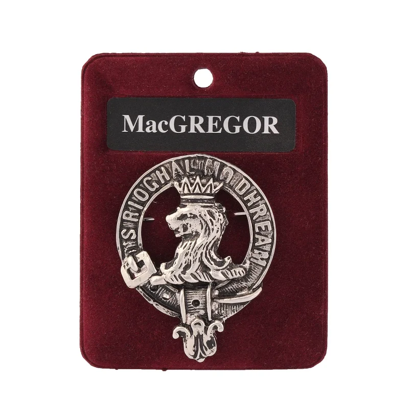 macgregor clan pewter badge authentic scottish crest