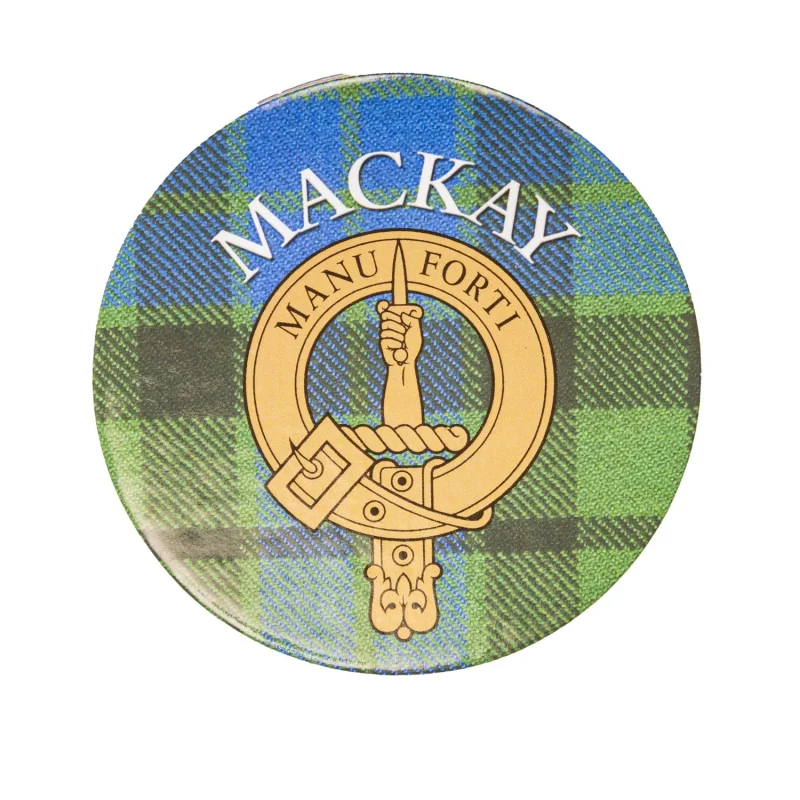 mackay clan name round cork coaster