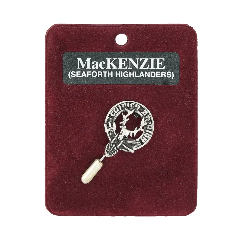 mackenzie of seaforth art pewter lapel pin