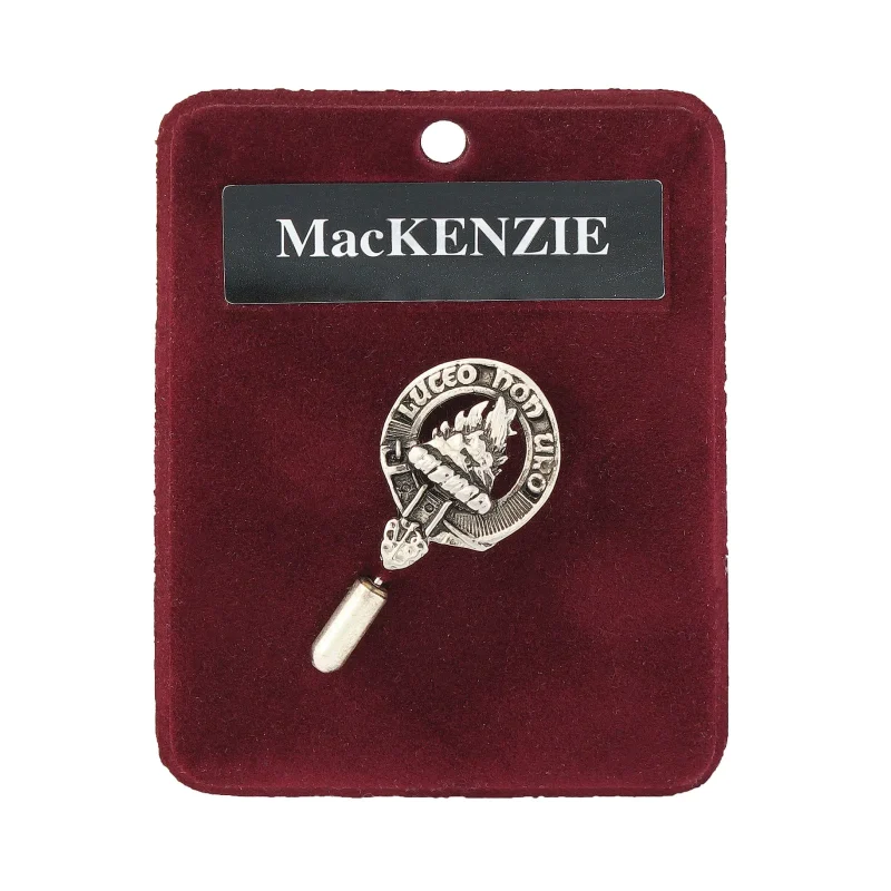 mackenzie pewter lapel pin artistic design