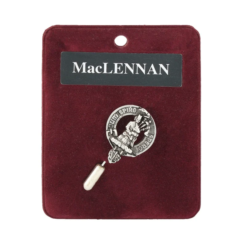 maclennan clan crest lapel tie pin