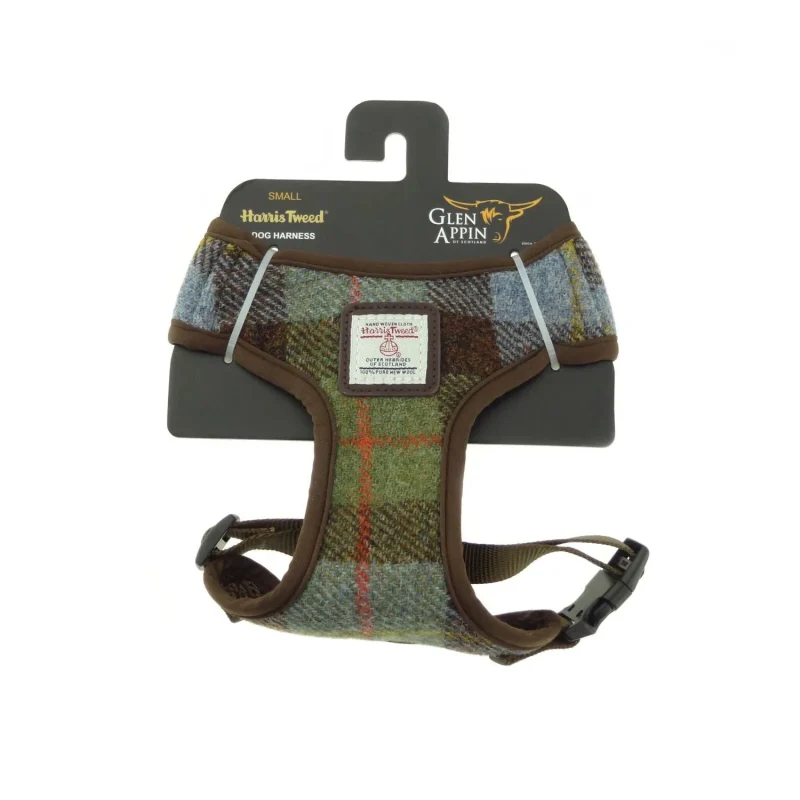 macleod tartan harris tweed dog harness