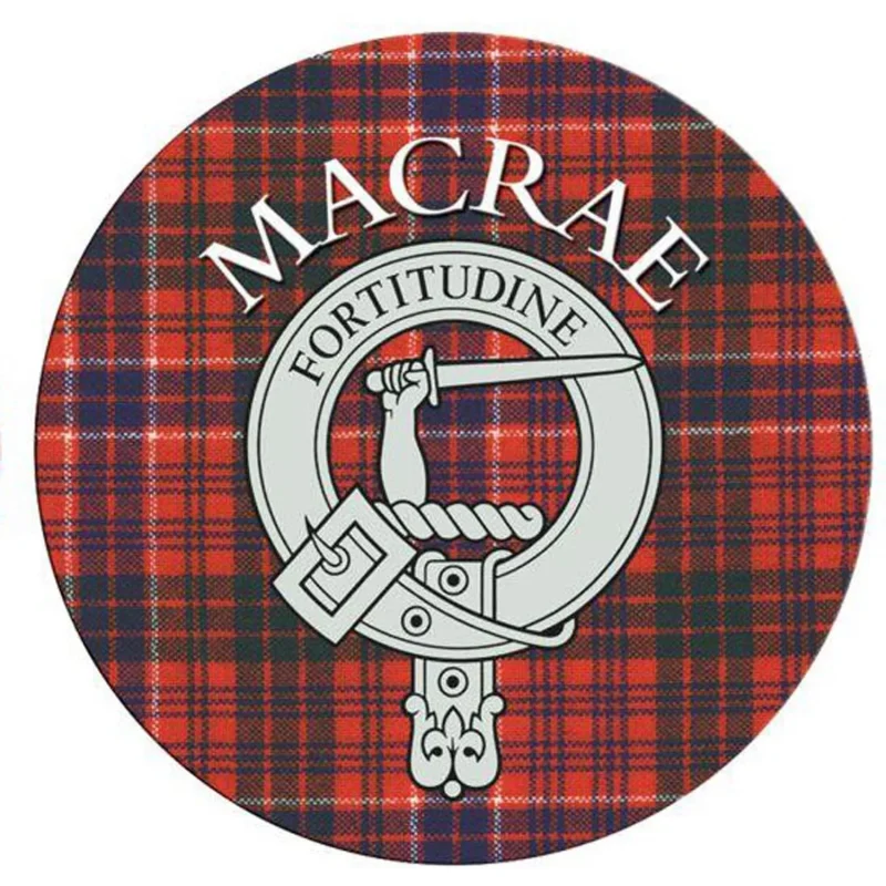 macrae clan cork coasters family logo decor